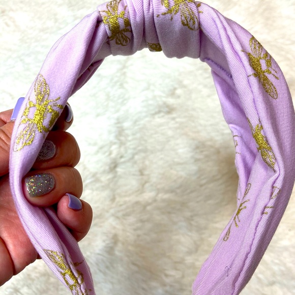 HANDMADE Honeybee Purple Twist Knot Headband - Picture 6 of 6